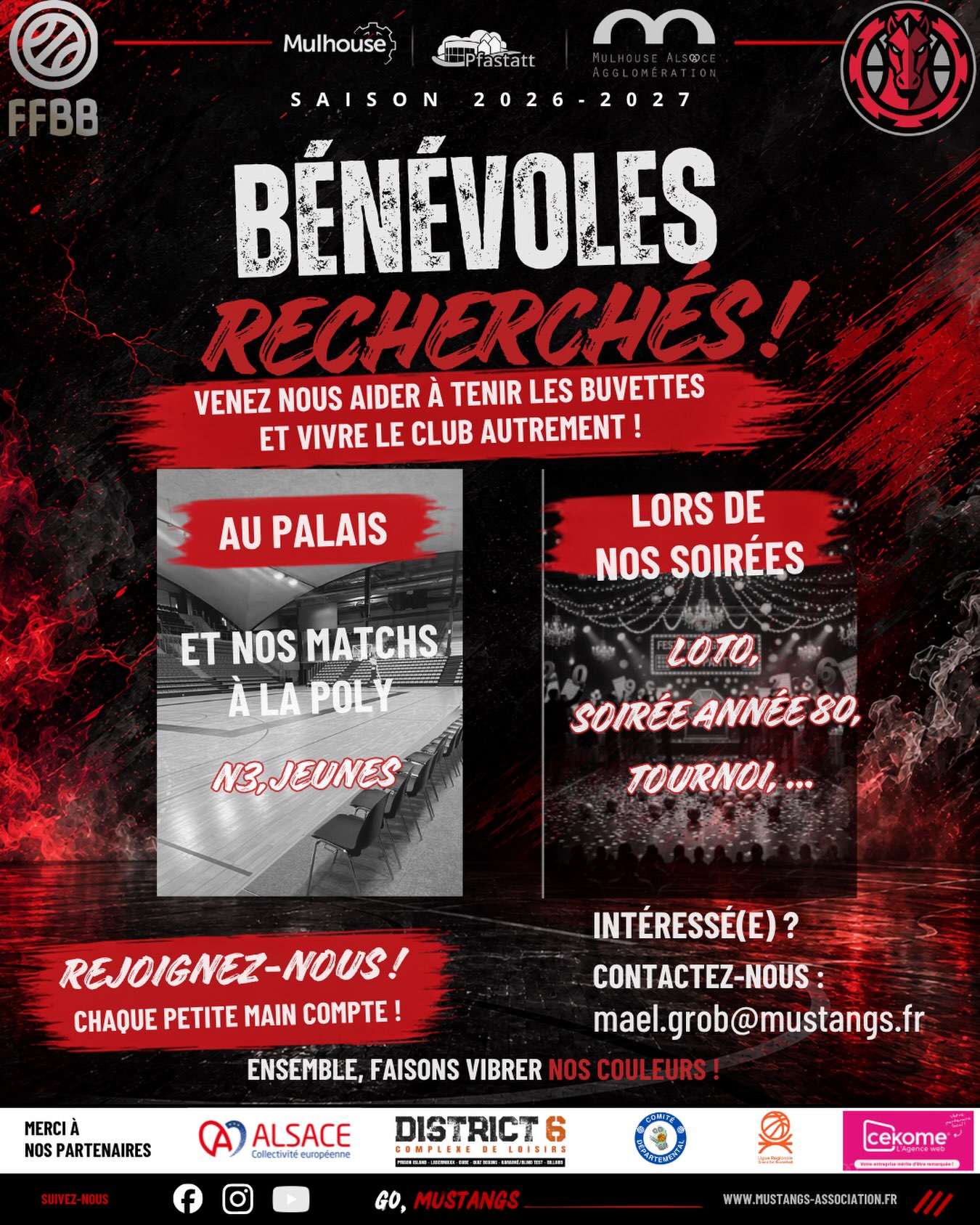 LES MUSTANGS RECRUTENT DES B&Eacute;N&Eacute;VOLES ! Guebwiller